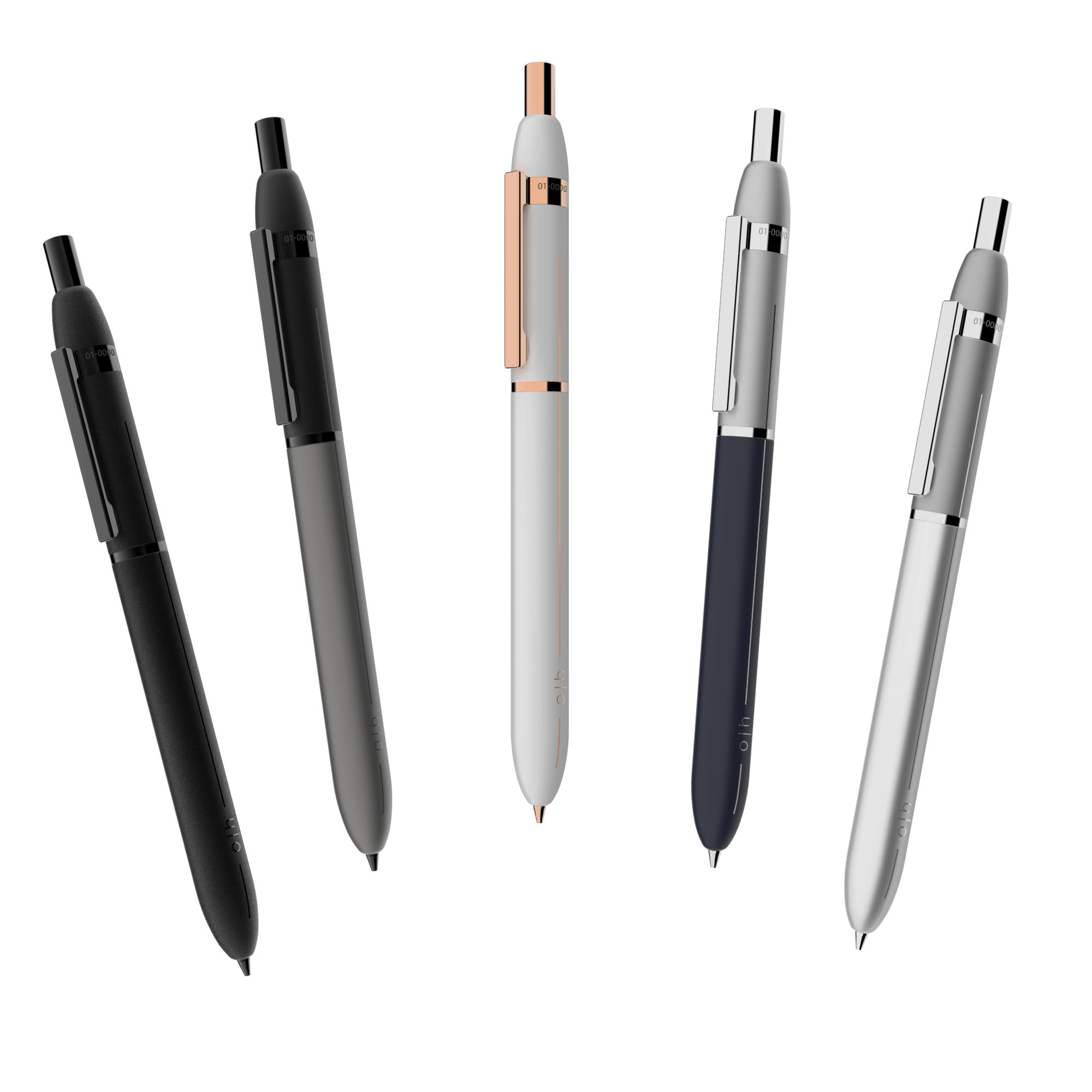 Otto Hutt Design 03 Druckbleistift – Weiß, Messing | 0,7 Mm, Mit Radiergummi & Federclip