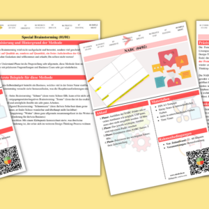Methodenkarten und Methodentemplates der Design-Thinking-Box.