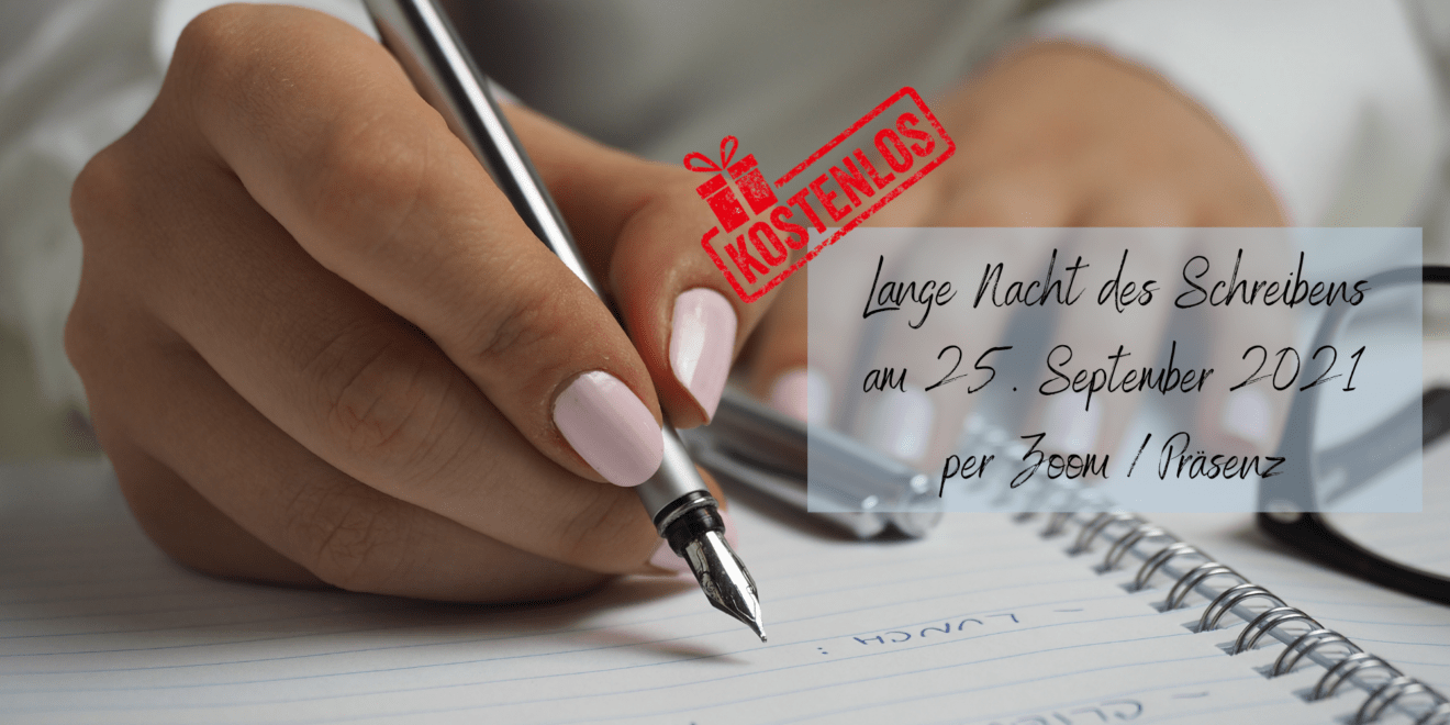 Der Ablauf der Langen Nacht des Schreibens am 25. September 2021 steht fest.