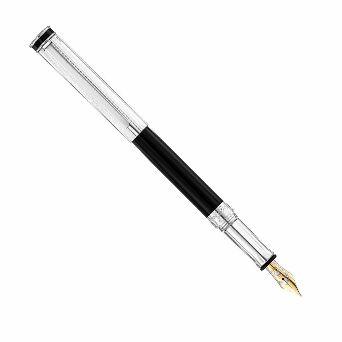 Produktfoto zu Waldmann Edelfeder  schwarz Füllfederhalter mit Goldlfeder (2363)