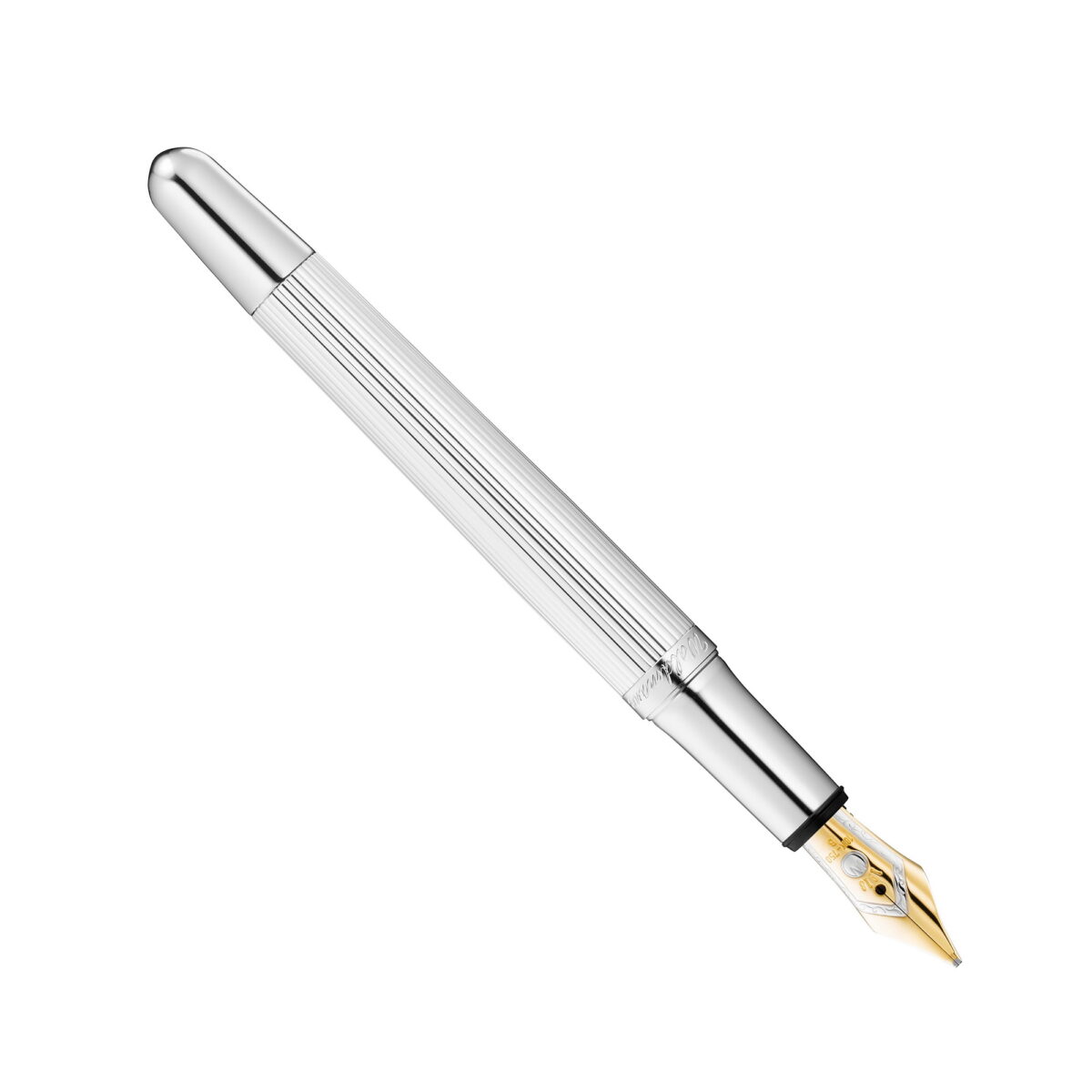 Produktfoto zum Waldmann Pocket Füllfederhalter in silber mit Goldfeder (2383)