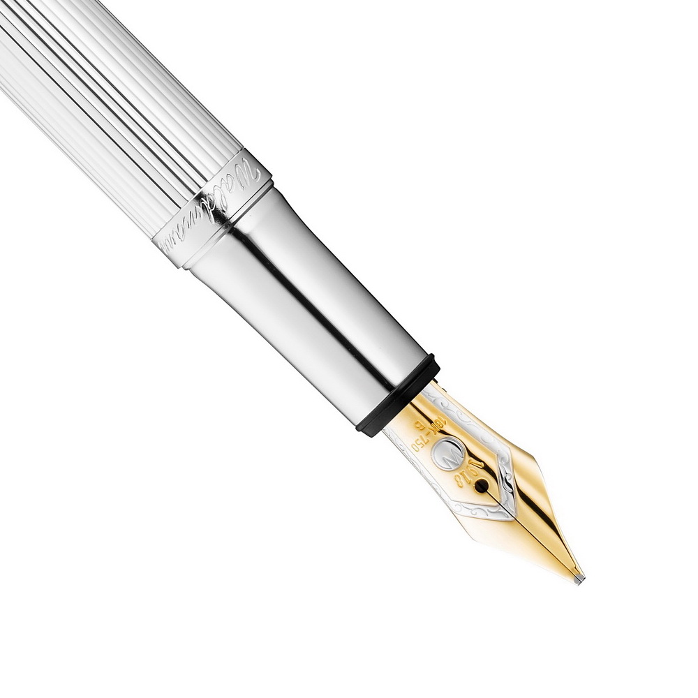 Produktfoto zum Waldmann Pocket Füllfederhalter in silber mit Goldfeder (2383)