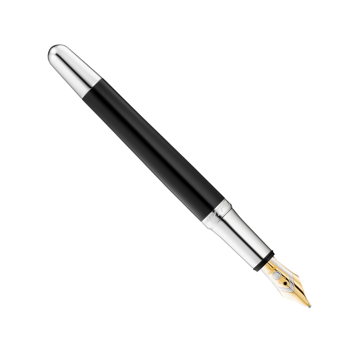 Produktfoto zum Waldmann Pocket Füllfederhalter in schwarz mit Goldfeder (2388)