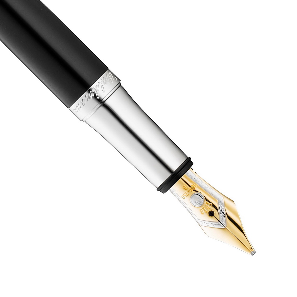 Produktfoto zum Waldmann Pocket Füllfederhalter in schwarz mit Goldfeder (2388)