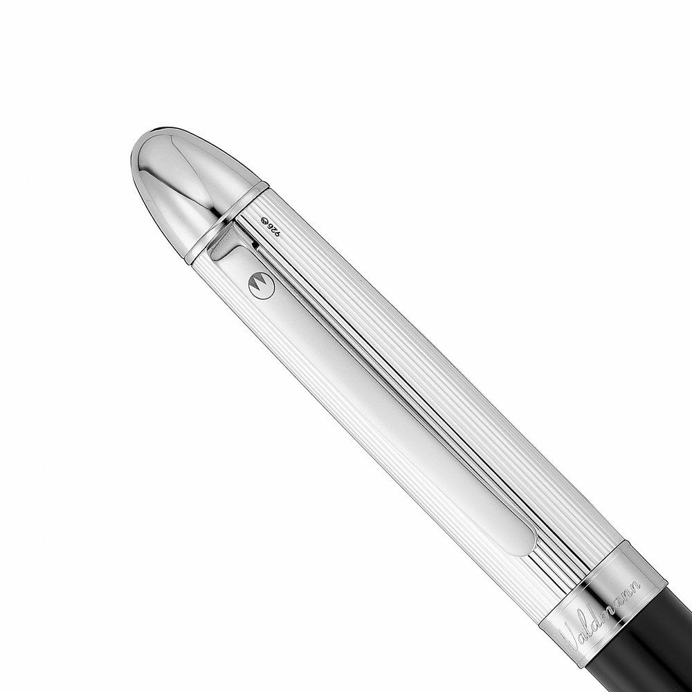 Produktfoto von Waldmann Précieux schwarz Nadelstreifen Kugelschreiber (6992)