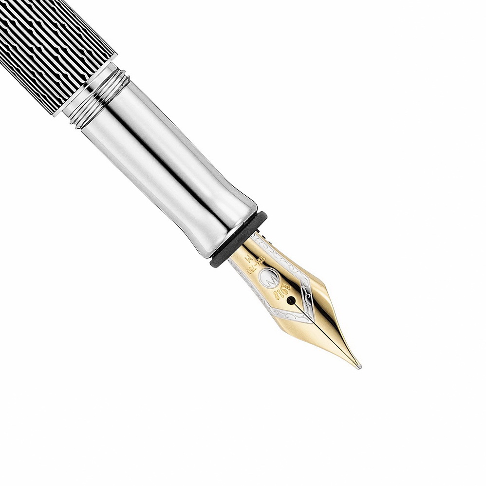 Produktfoto zum Füllfederhalter Tango von Waldmann in grau mit Goldfeder (7031)