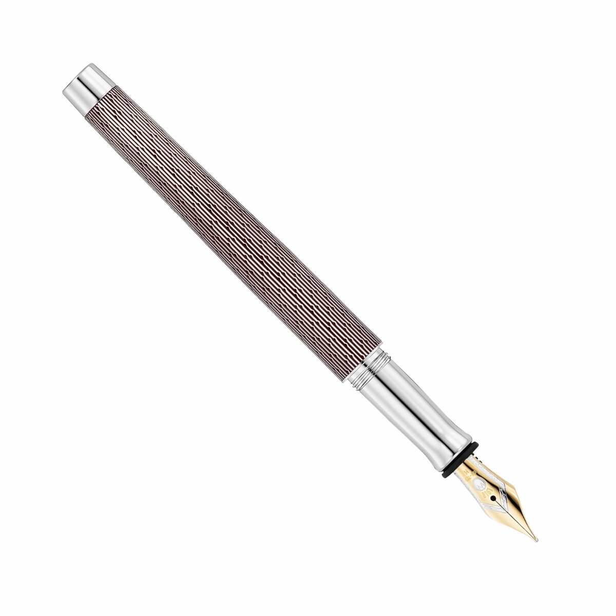 Produktfoto zum Füllfederhalter Tango von Waldmann im Imagination-Dekor in braun mit Goldfeder (7071)