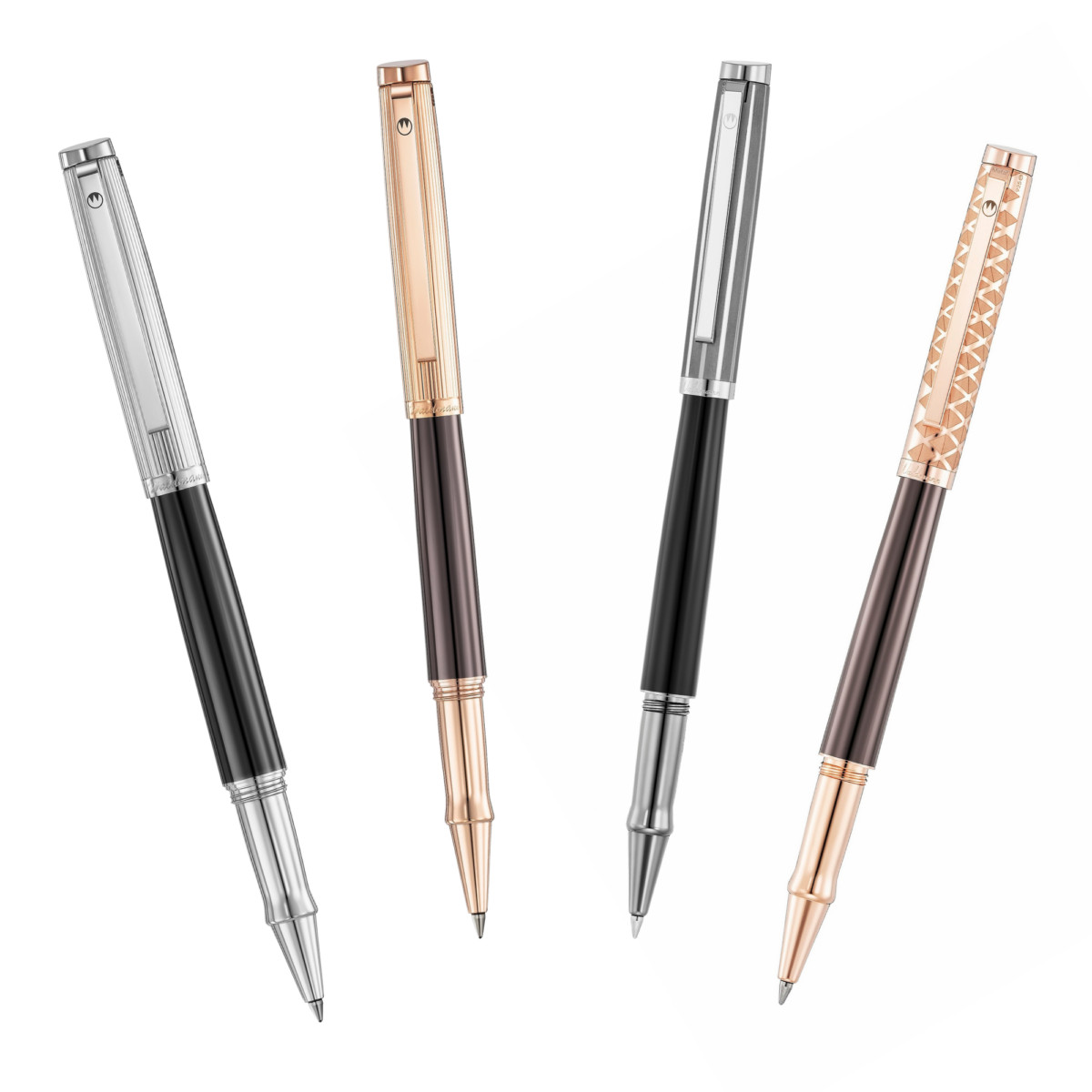 Der Tintenroller Tuscany von Waldmann in seinen verschiedenen Varianten.