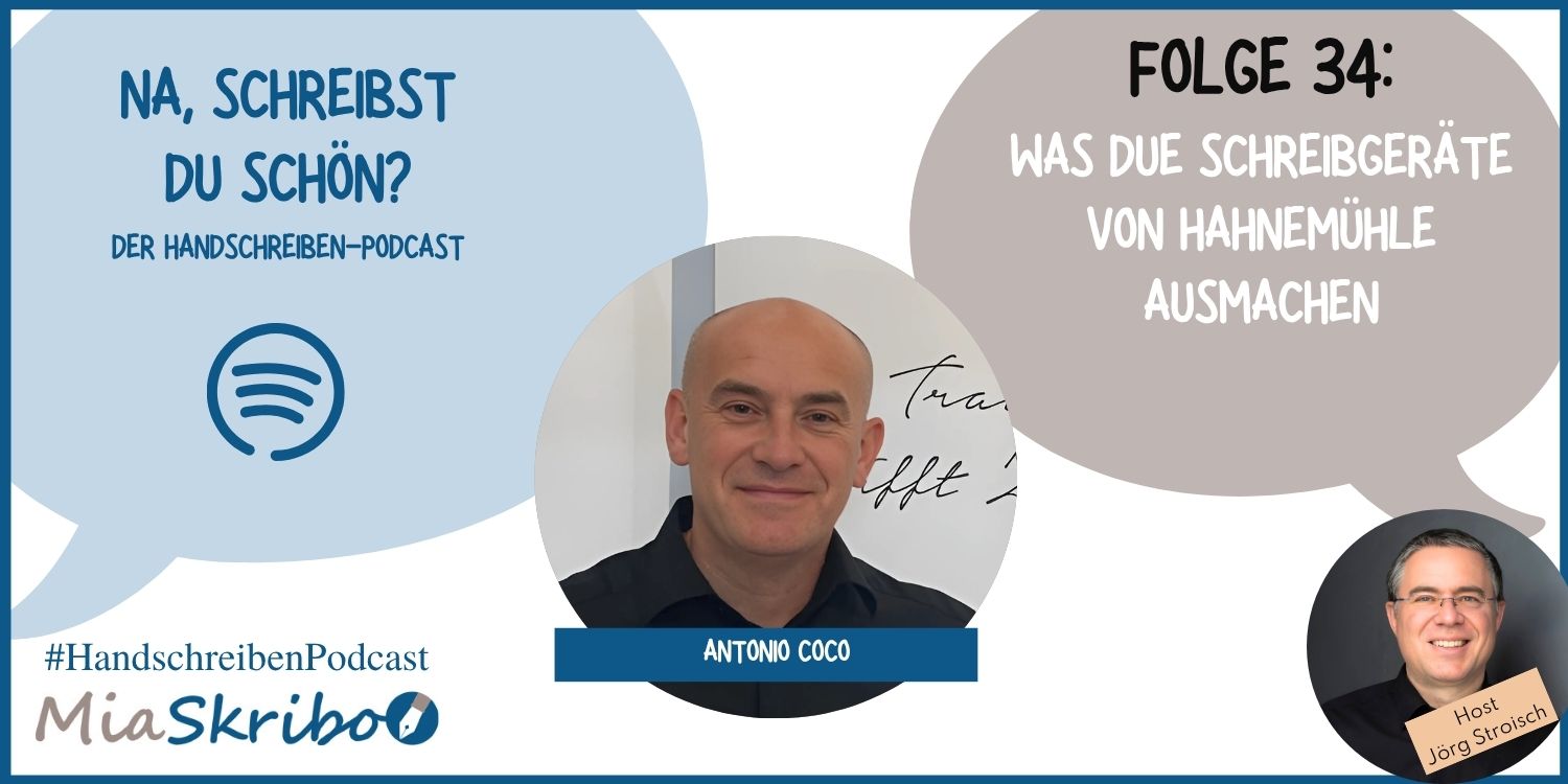 Antonio Coco von Hahnemühle war mein Interviewpartner in einer neuen Episode von "Na, schreibst Du schön?"