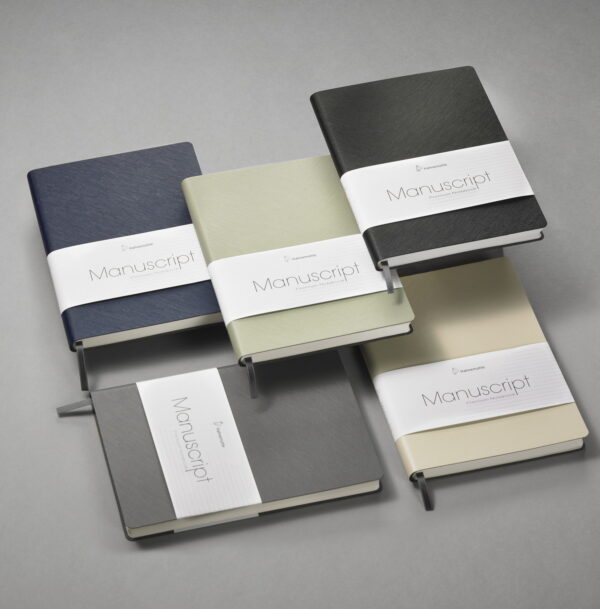 Produktfoto zum Notizbuch Manuscript von Hahnemühle / product photo of the notebook Manuscript from Hahnemühle.