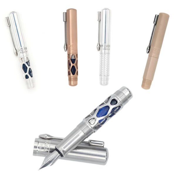 Produktfoto der Füllfederhalter MINIMO mit Clip von Black Forest Pen / product photo of the fountain pens MINIMO with Clip from Black Forest Pen