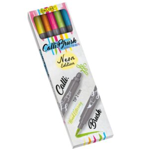 Produktfoto des 5er Sets Calli.Brush Neon von Online Pen / product photo of the5 pieces set Calli.Brush Neon from Online Pen (19078)