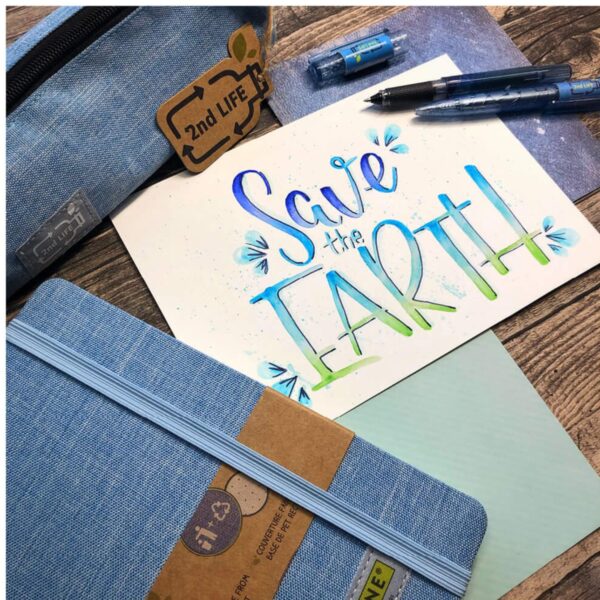 Produktfoto des Notizbuchs 2nd Life DINA5 in blau von Online Pen / product photo of the notebook 2nd Life A5 blue from Online Pen (04071)