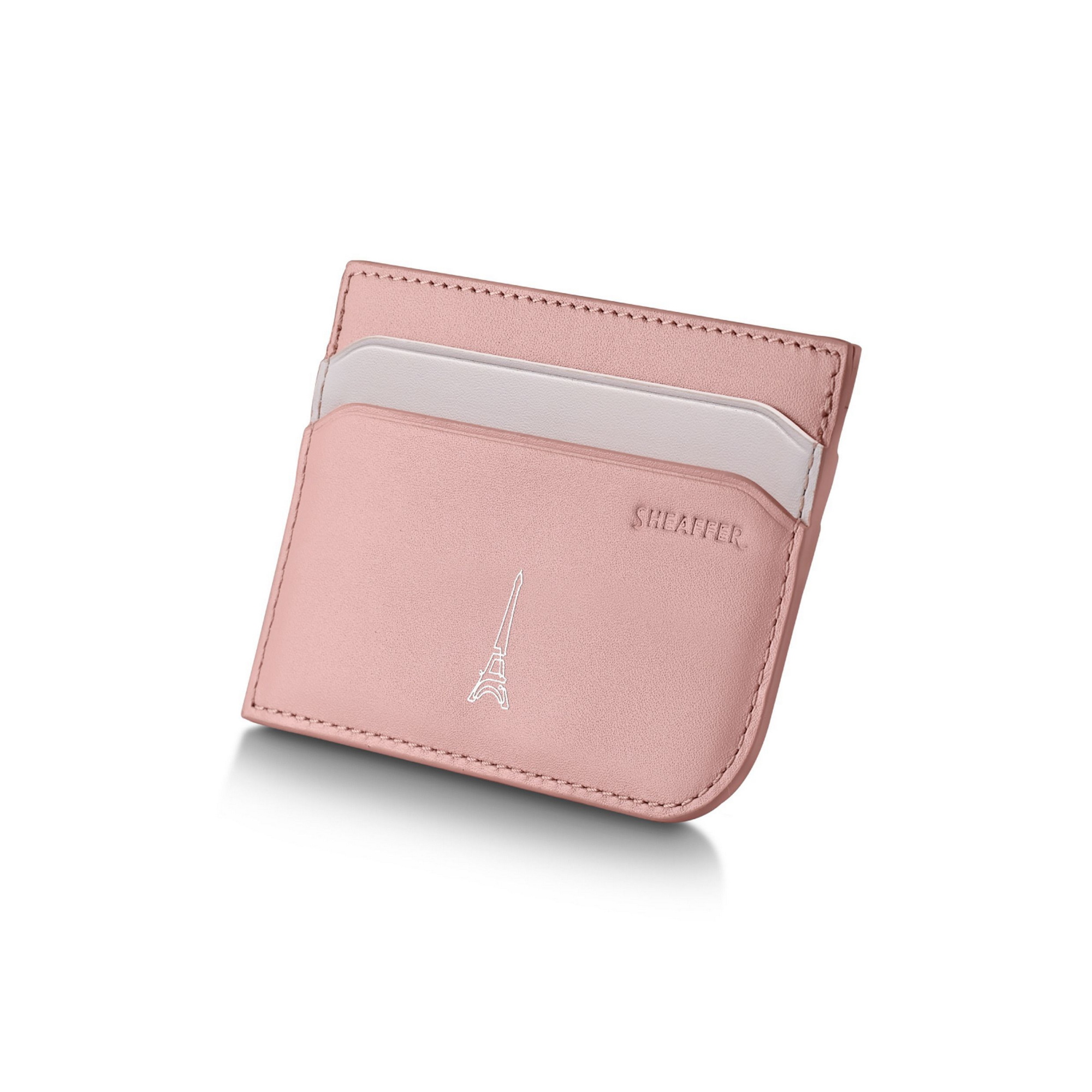 Produktfotos zum Geschenkset Emily in Paris mit Kugelschreiber und Kreditkartenetui in Sentinel Rosa / Product photos of the "Emily in Paris" gift set, featuring a ballpoint pen and a credit card holder in Sentinel Pink (GSHG2321512EIPP)