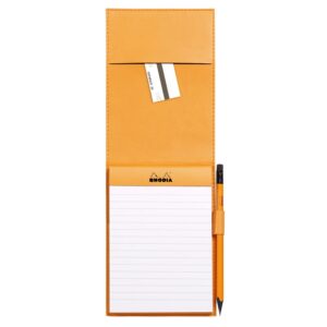 Produktfoto zum Block mit Hülle von Rhodia in der Produkt Variante narzissengelb in dem Produkt Format No. 13: 11,5x15,8cm in der Produkt Lineatur liniert / Product photo for Block with cover from rhodia in product variant narzissengelb in product format