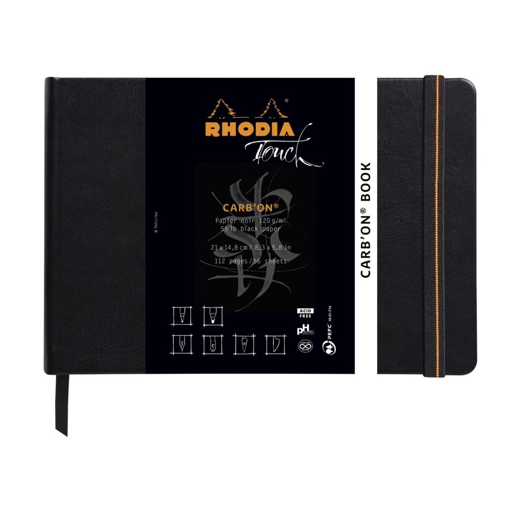 Produktfoto zum Carb'On Papierblock von Rhodia in dem Produkt Format DINA5 quer / Product photo for Carb'On paper pad from rhodia in product format DINA5 quer (RH_116116C)